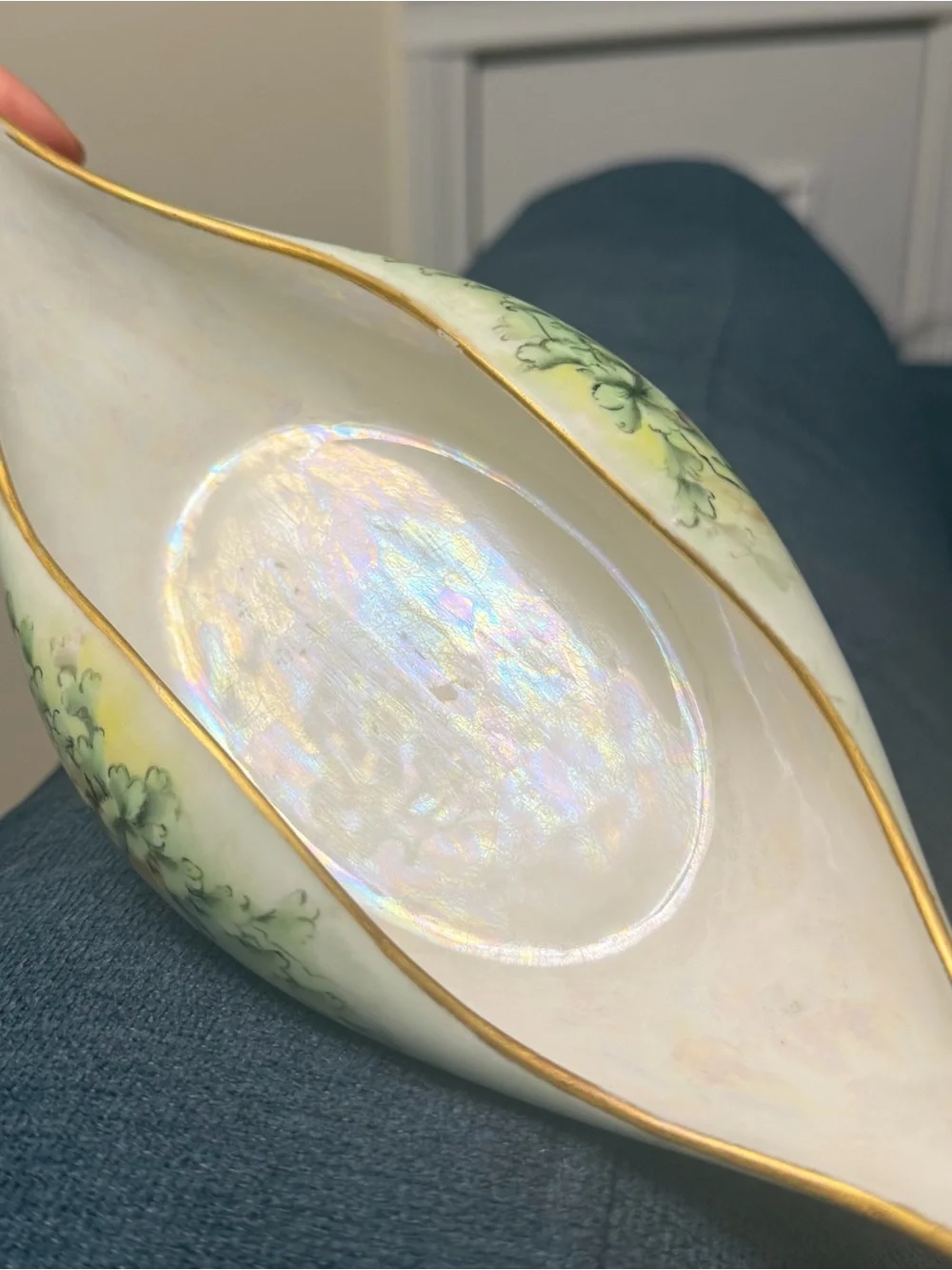 Antique Tressemanes & Vogt Limoges Hand-Painted Serving Dish
